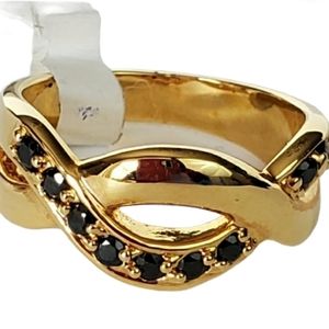 Gold Plated Cocktail Ring size 5, 6, 9 Valentines day